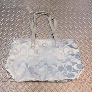 Gray Coach Travel Bag with Compartment Bag